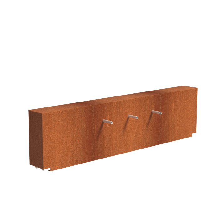 Foudebassin.com Bassins préformés Bassin + Jets 3 tuyaux (250x25x60CM) avec pompe Bassin en acier corten 250 x 1200 x 60CM VC8+VCM1.2.3