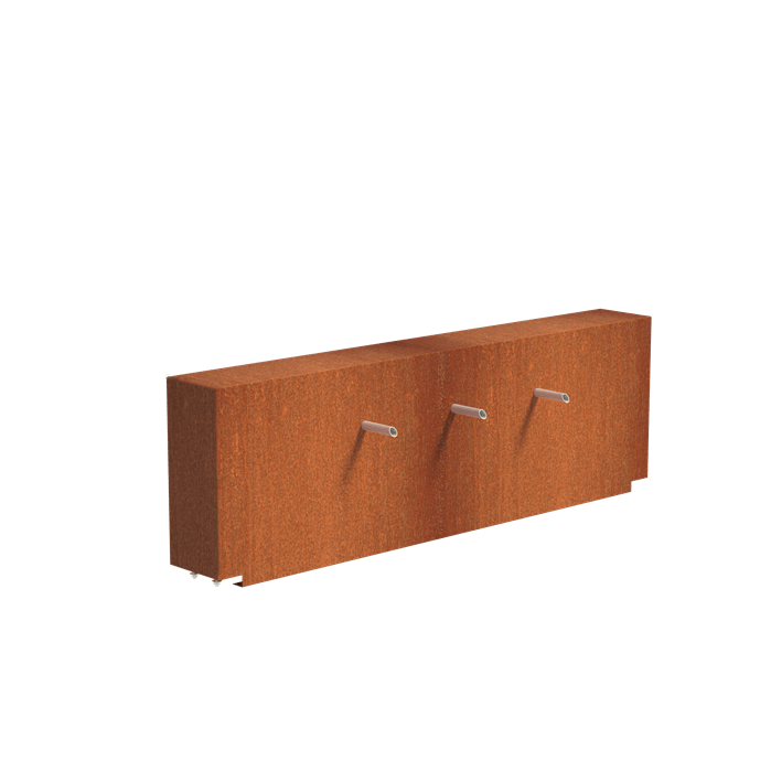 Foudebassin.com Bassins préformés Bassin + Jets 3 tuyaux (300x25x60CM) avec pompe Bassin en acier corten 200 x 800 x 40CM VC9.1+VCM1.3.3