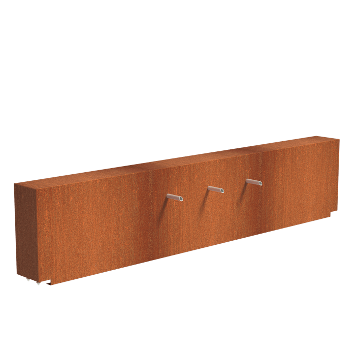 Foudebassin.com Bassins préformés Bassin + Jets 3 tuyaux (300x25x60CM) avec pompe Bassin en acier corten 300 x 800 x 60CM VC10+VCM1.1.3