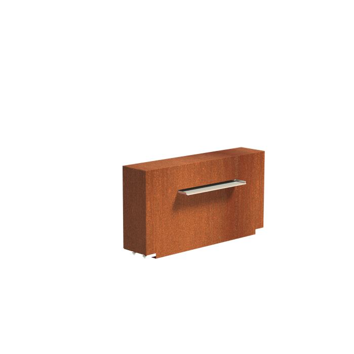 Foudebassin.com Bassins préformés Bassin + Lame d'eau (120x25x60CM) 60CM avec pompe Bassin en acier corten 250 x 1200 x 60CM VC8+VCM1.5.600
