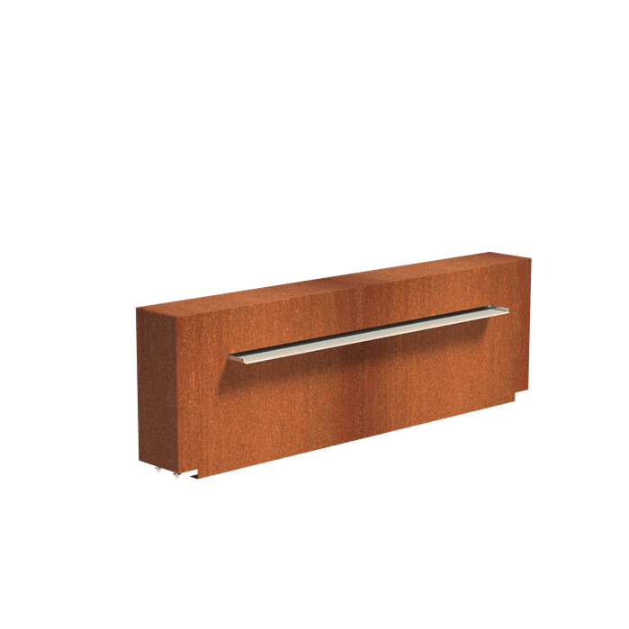 Foudebassin.com Bassins préformés Bassin + Lame d'eau (200x25x60CM) 150CM avec pompe Bassin en acier corten 300 x 200 x 40CM VC4.1+VCM1.3.1500
