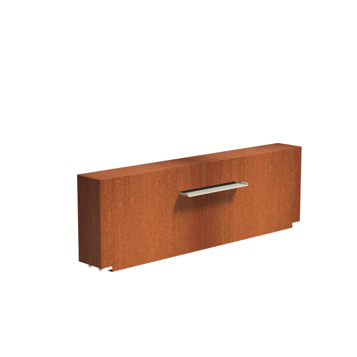 Foudebassin.com Bassins préformés Bassin + Lame d'eau (200x25x60CM) 60CM avec pompe Bassin en acier corten 200 x 800 x 40CM VC9.1+VCM1.3.600
