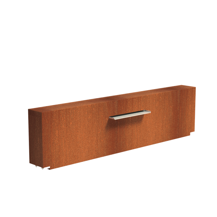 Foudebassin.com Bassins préformés Bassin + Lame d'eau (250x25x60CM) 60CM avec pompe Bassin en acier corten 250 x 1200 x 40CM VC8.1+VCM1.2.600