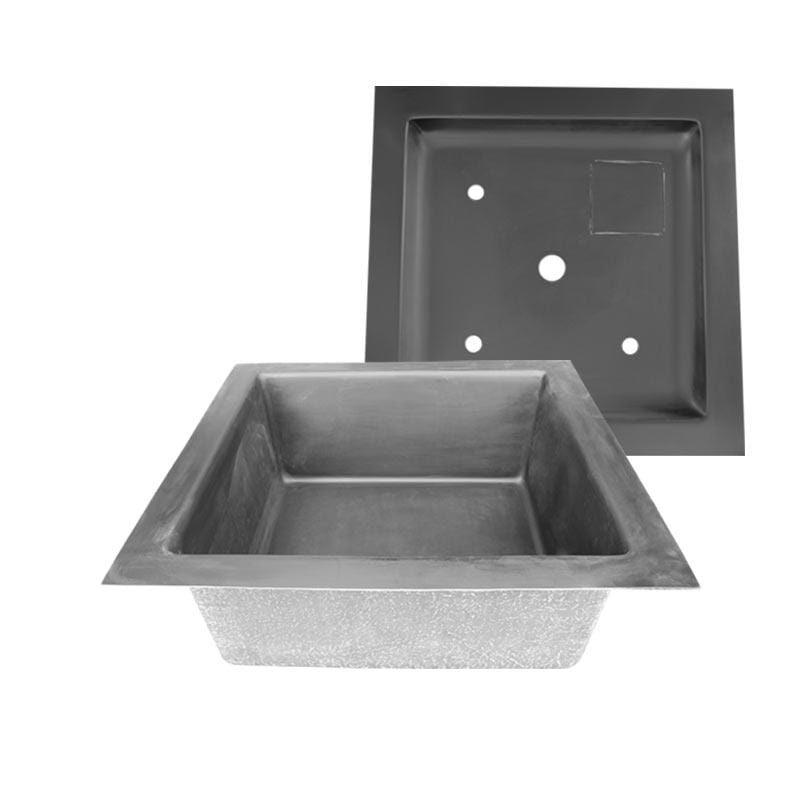 Foudebassin.com Bassins préformés PACK Bac de fontaine + couvercle 70 x 70 x 35CM - Polyester AQ2102-FB