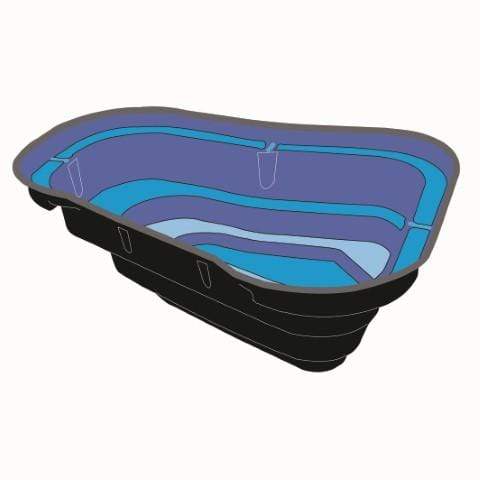 FOUDEBASSIN.COM UBBINK START 1000 - bassin préformé - HDPE, surface 3,11 m², profondeur max 65 cm, volume d'eau 1000 l - H65 x 215 x 170 cm 8711465810364 1311036