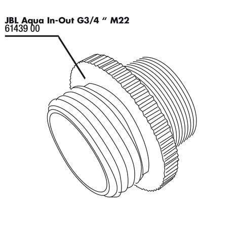 JBL Without Descri JBL Aqua In-Out Adapteur metal. G3/4 M28/M22 4014162614391 6143900