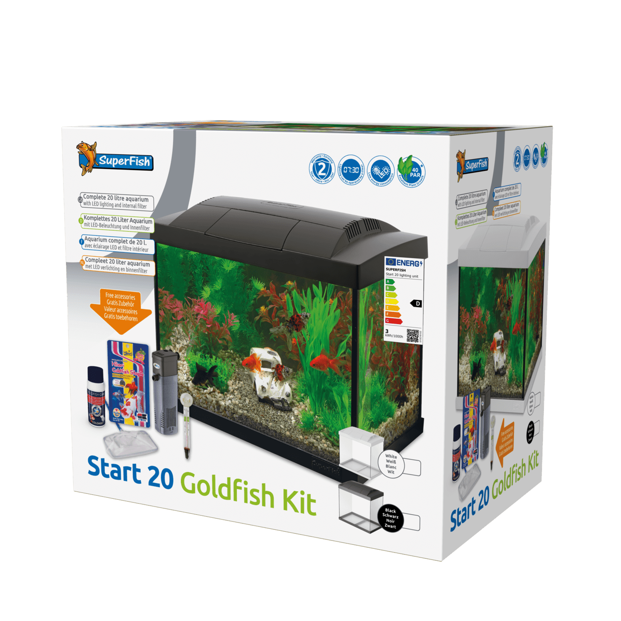 Superfish Aquariums Aquarium Start 20 Goldfish Kit Blanc - 20L - Superfish 8715897190773 A4050269