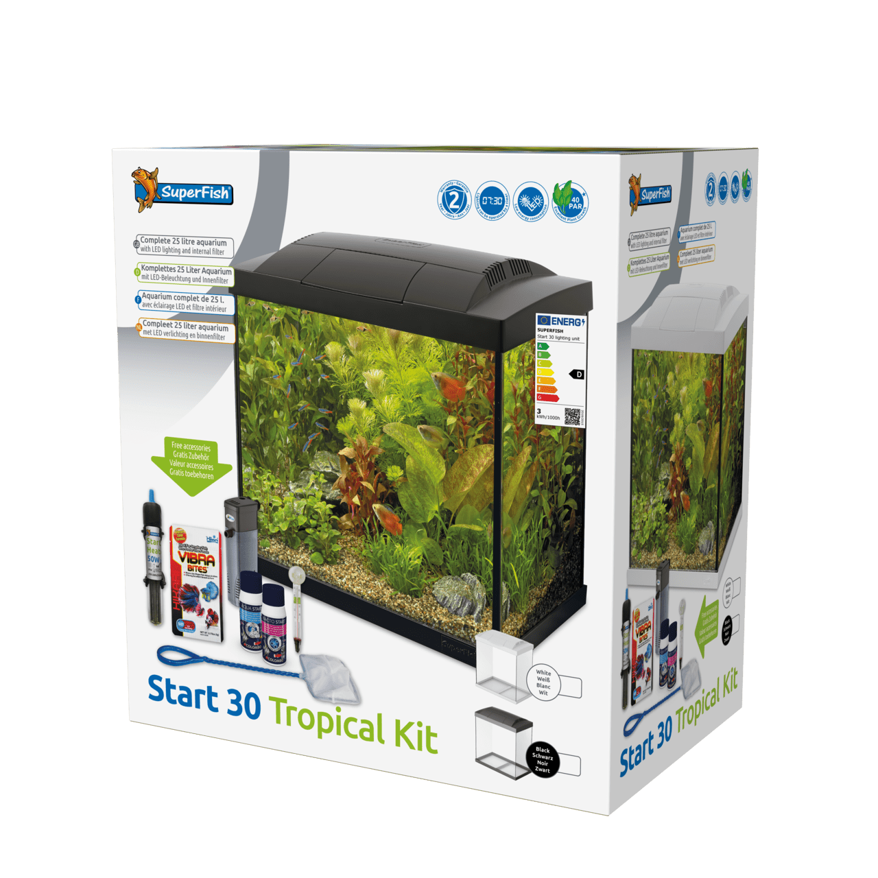 Superfish Aquariums Aquarium Start 30 Tropical Kit Noir - 25L - Superfish 8715897158650 A4050275